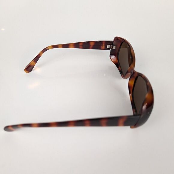 Oscar De La Renta Tortoise Shell Sunglasses Brown Plastic Full Rim - Picture 8 of 9